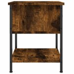 vidaXL Table de chevet chêne fumé 34x35 5x45 cm bois d'ingénierie