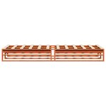 vidaXL Cadre de lit sans matelas cire marron 100x200cm bois pin massif