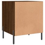 vidaXL Table de chevet chêne marron 40x40x50 cm bois d’ingénierie