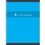 Cahier Spiralé 24x32CM 100p 70g grands carreaux coloris aléatoires CONQUÉRANT