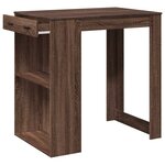 vidaXL Table de bar chêne marron 102x70x103 5 cm bois d'ingénierie
