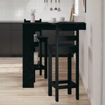 Table de bar vidaXL - Chêne noir - 102x55x103 5 cm - Fabriquée en bois d'ingénierie