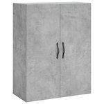 vidaXL Buffet haut Gris béton 69 5x34x180 cm Bois d'ingénierie