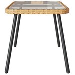 vidaXL Table basse naturelle 90 x 45 x 42 cm en poly rotin