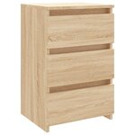 vidaXL Table de chevet Chêne sonoma 40x35x62 5 cm bois d'ingénierie