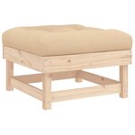 vidaXL Salon de jardin 8 Pièces avec coussins bois massif