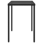 vidaXL Ensemble à manger de jardin coussins 5Pièces Noir Résine tressée