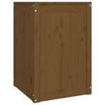 vidaXL Boîte à linge Marron miel 44x44x66 cm Bois massif de pin
