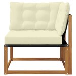 vidaXL Canapé d'angle extérieur Bois d'Acacia Massif Naturel