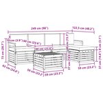 vidaXL Ensemble de canapés d'extérieur 6 pc Naturel et Anthracite