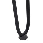 vidaXL Pieds en épingle à cheveux pour consoles  lot de 4  noir  72 cm  acier massif