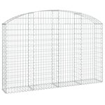 vidaXL Panier de gabions arqué 200x30x120/140 cm Fer galvanisé