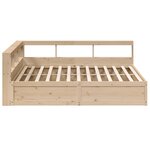 vidaXL Lit bibliothèque sans matelas 200x200 cm bois massif de pin
