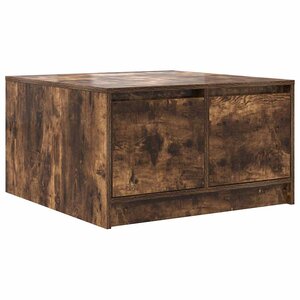 vidaXL Table basse avec tiroirs chêne fumé 70 5x70x40 cm