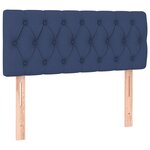 vidaXL Sommier à lattes de lit avec matelas Bleu 120x200 cm Tissu