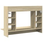 vidaXL Bureau mural chêne sonoma 105x48x75 cm bois d'ingénierie