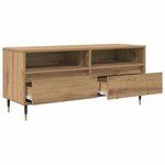 vidaXL Meuble TV avec tiroir Chêne artisanal 100 x 34 5 x 44 5 cm
