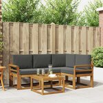 vidaXL Ensemble de canapés d'extérieur 5 pc Naturel et Anthracite