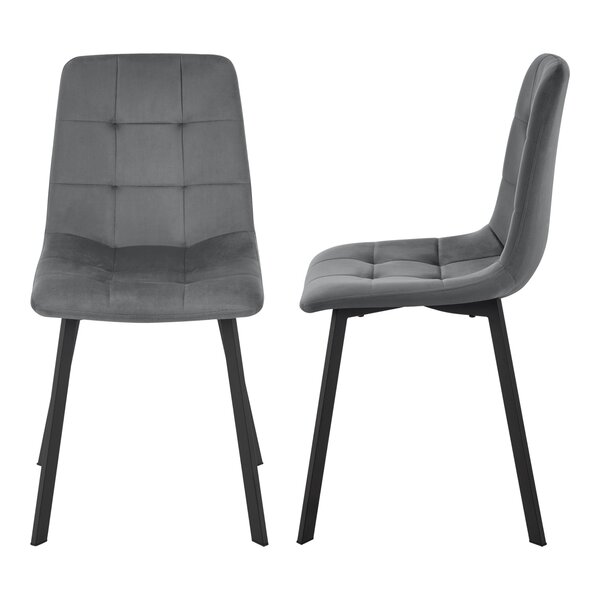 Lot de 2 chaises de salle à manger 89 x 44 x 52 cm gris foncé 03_0006748