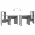 vidaXL Bureau Gris Sonoma 131 5 x 50 x 106 5 cm Bois d'ingénierie