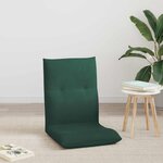 vidaXL Fauteuil de sol ajustable Vert foncé Velours