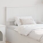 vidaXL Tête de lit Blanc 90 cm Bois d'ingénierie