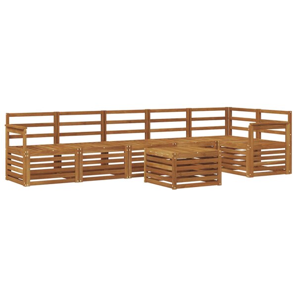 vidaXL Ensemble de canapés d'extérieur 7 pc Naturel Polyester