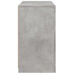 vidaXL Buffet avec lumières LED gris béton 60 5x37x67 cm