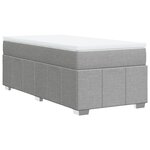 vidaXL Sommier à lattes de lit avec matelas gris clair 80x200 cm tissu