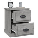 vidaXL Table de chevet sonoma gris 39x39x47 5 cm bois d'ingénierie