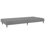 vidaXL Canapé-lit à 2 places gris clair velours