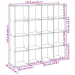 vidaXL Bibliothèque sonoma gris 137 5x29x137 5 cm bois d'ingénierie