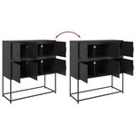 vidaXL Buffet noir 100 5x39x107 cm acier