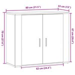 vidaXL Buffet chêne artisanal 80x33x70 cm bois d'ingénierie