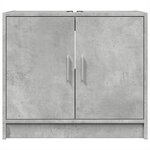 vidaXL Armoire d'évier gris béton 63x29x55 cm bois d'ingénierie
