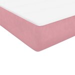 vidaXL Sommier à lattes de lit avec matelas rose 140x210 cm velours