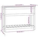 vidaXL Jardinière avec étagère Gris 111 5x34 5x81cm Bois massif de pin