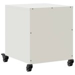 vidaXL Tables de chevet 2 Pièces blanc 36x39x43 5 cm acier