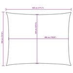 vidaXL Voile de parasol tissu oxford rectangulaire 3 5x4 5 m taupe