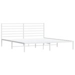 vidaXL Cadre de lit métal sans matelas et tête de lit blanc 183x213 cm