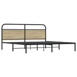 vidaXL Cadre de lit en métal sans matelas chêne sonoma 180x200 cm