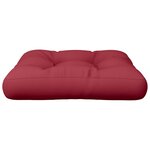 vidaXL Coussin de palette rouge bordeaux 50x50x12 cm tissu