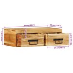 VidaXL Meuble TV mural 60x30x19 cm bois massif d'acacia