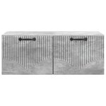 vidaXL Meuble TV mural Gris béton 78 5 x 41 x 30 cm Bois d'ingénierie