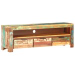 vidaXL Meuble TV 119x30x41 cm bois de récupération massif