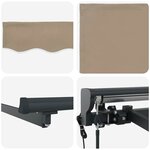 vidaXL Auvent Rétractable Beige 300x250 cm tissu