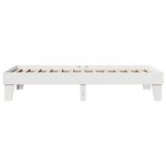 vidaXL Cadre de lit sans matelas blanc 75x190 cm bois de pin massif