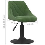 vidaXL Tabouret de bar Vert foncé Velours
