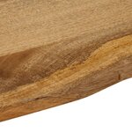 vidaXL Dessus de table 100x80x2 5 cm bord vivant bois massif manguier