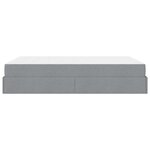 vidaXL Cadre de lit avec matelas Gris clair 140 x 190 cm tissu